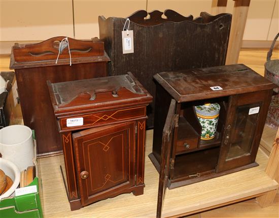 Two oak smokers companions and two mahogany examples (4)
